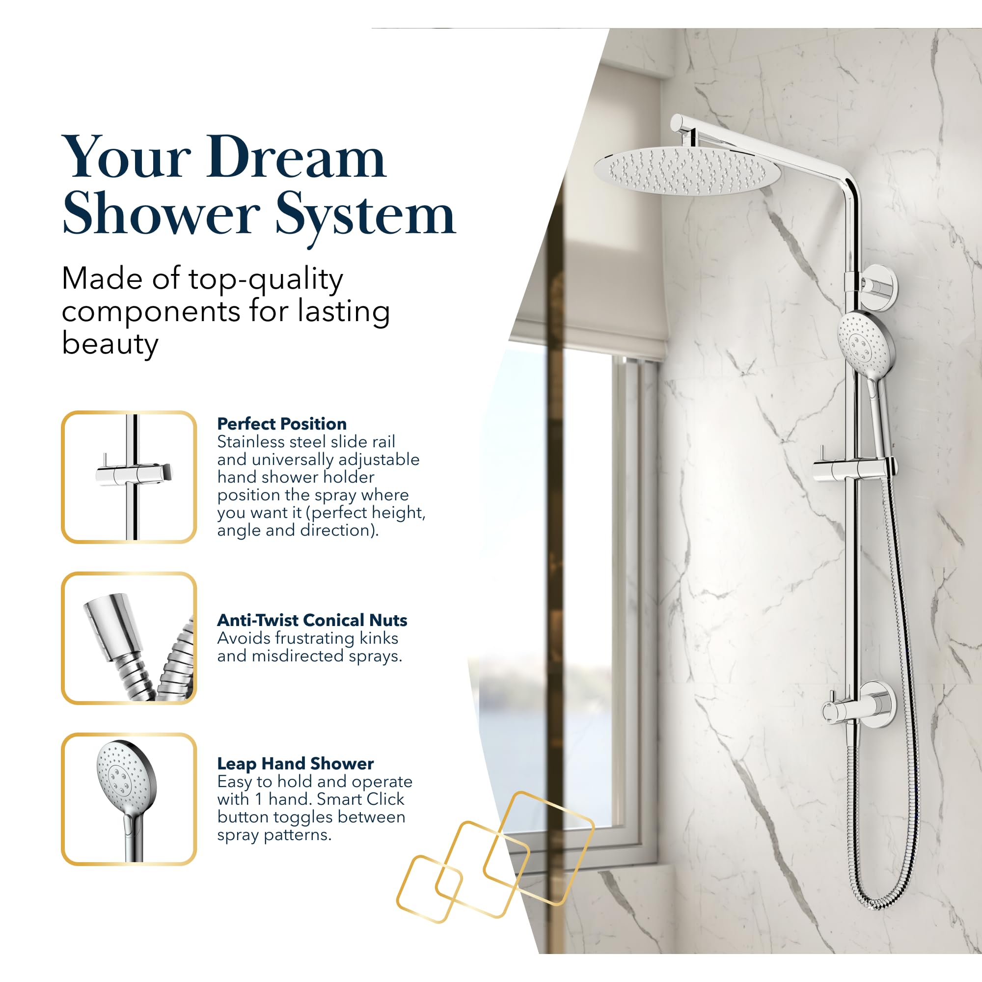 Amazon.co.jp: Bath Royale MB0122CP デラックスシャワーキット 光沢